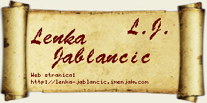 Lenka Jablančić vizit kartica